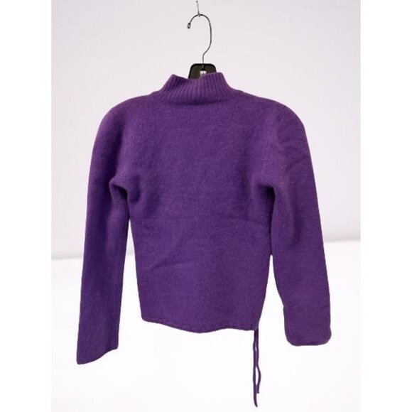 Made in Italy LUCA LUCA ORLANDI 100% 2-Ply Cashmere Sweater Turtleneck Purple - Picture 4 of 8